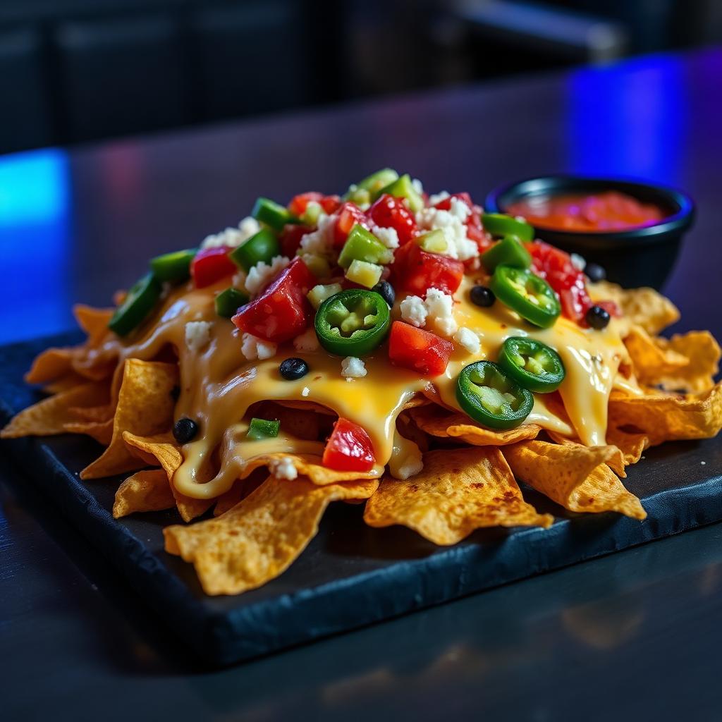 Loaded nachos platter